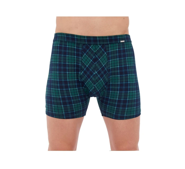 Pánské boxerky Cornette Prime 904/121 Tmavě zelená s modrou - Cornette Pánské boxerky Cornette Prime 904/121 Tmavě zelená s modrou - Cornette