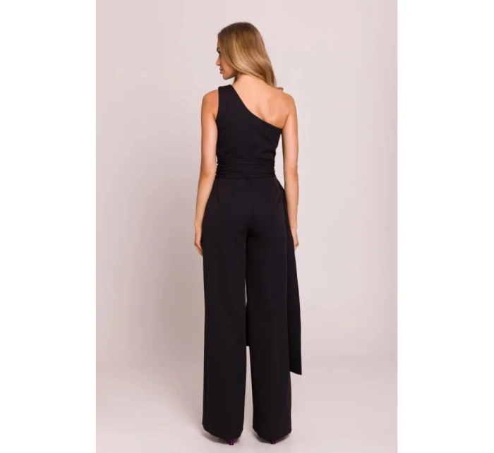 Dámský overal na jedno rameno se šerpou M845 Černá - MOE Dámský overal na jedno rameno se šerpou M845 Černá - MOE