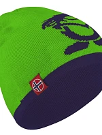 Dětská oboustranná čepice 920-100-054 Zelená s černou - Trollkids