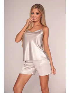 Dámský komplet - košilka a šortky Classic 937 Světle béžová - De Lafense