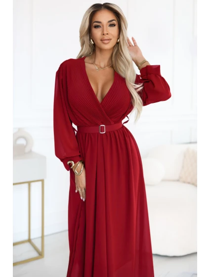 Dámské šaty model 21877948 Vínová - numoco