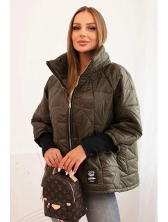 Dámská prošívaná bunda 5705 khaki - Kesi