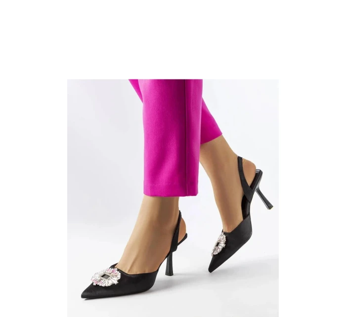 Dámské lodičky na jehlovém podpatku M508 Černá - Wellspring Dámské lodičky na jehlovém podpatku M508 Černá - Wellspring