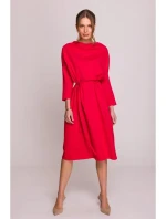 Pletené šaty S403 červené - Stylove Pletené šaty S403 červené - Stylove