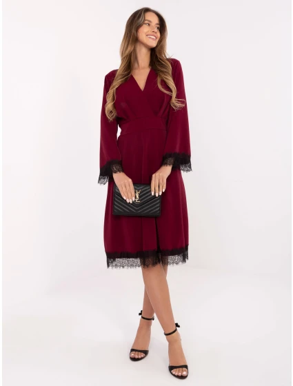 Dámské šaty 92477.18P bordó - FPrice Dámské šaty 92477.18P bordó - FPrice