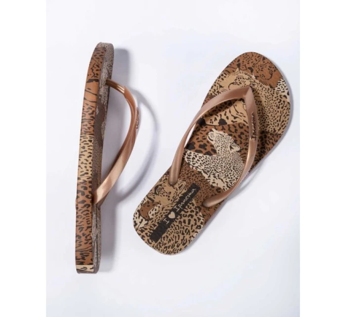 Dámské žabky Animal W 83617AY384 Hnědá s béžovou vzor - Ipanema Dámské žabky Animal W 83617AY384 Hnědá s béžovou vzor - Ipanema