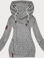 Dámská mikina (2304) šedá s potiskem -Goodlooking