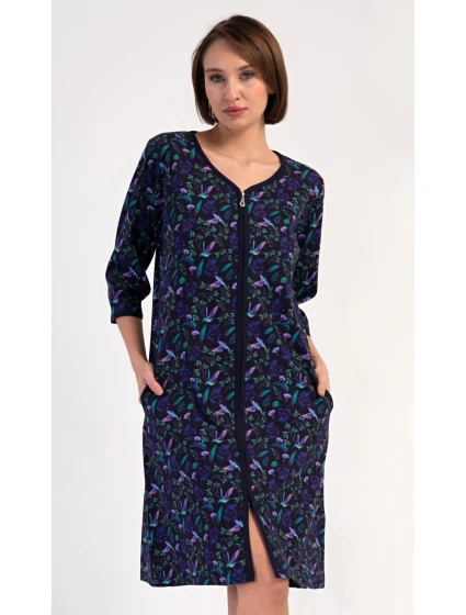 Dámské domácí šaty Kolibřík modré - Vienetta Dámské domácí šaty Kolibřík modré - Vienetta
