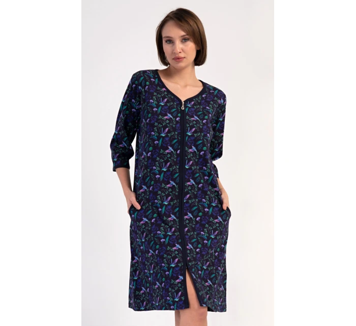 Dámské domácí šaty Kolibřík modré - Vienetta Dámské domácí šaty Kolibřík modré - Vienetta