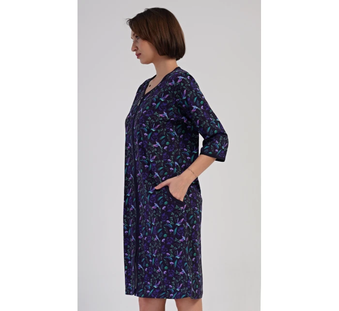 Dámské domácí šaty Kolibřík modré - Vienetta Dámské domácí šaty Kolibřík modré - Vienetta
