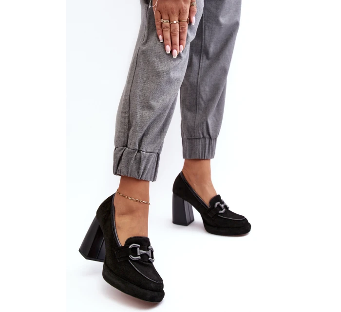 Kožené lodičky 2706 černé - Laura Messi Kožené lodičky 2706 černé - Laura Messi