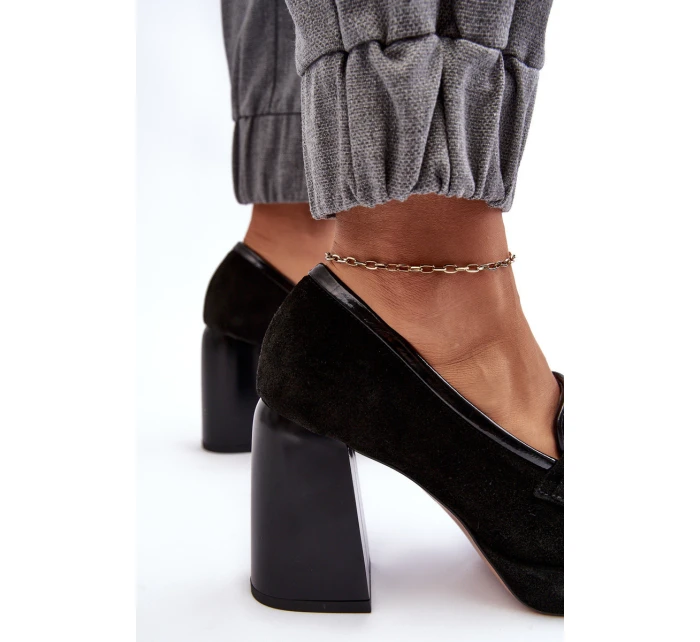 Kožené lodičky 2706 černé - Laura Messi Kožené lodičky 2706 černé - Laura Messi