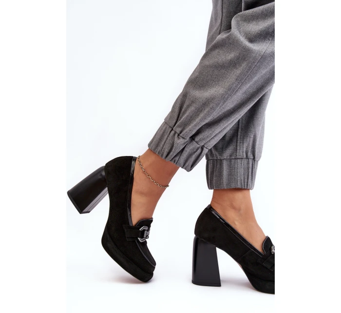 Kožené lodičky 2706 černé - Laura Messi Kožené lodičky 2706 černé - Laura Messi