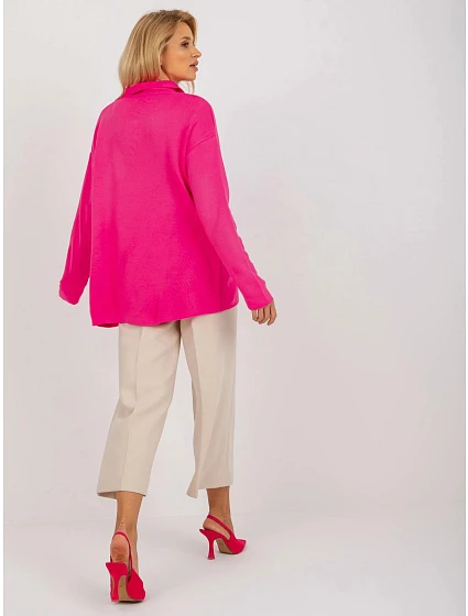 Dámský svetr LC SW  fluo růžová  model 22030029 - FPrice