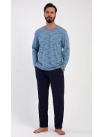 Pánské pyžamo Arnošt šedomodré - Vienetta