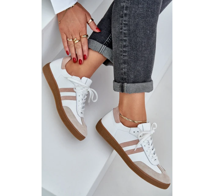 Dámské kožené boty N1068 bílo-béžové - Zazoo Dámské kožené boty N1068 bílo-béžové - Zazoo