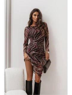 Denní šaty Lush-Pink zebra - LaBalancia