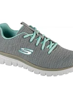 Dámské sportovní boty Twisted Fortune W 12614-GYMN Šedá s tyrkysovou - Skechers
