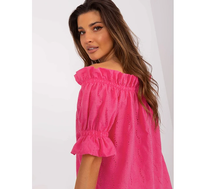 Dámská halenka LK BZ 509355.68 tmavě růžová - FPrice Dámská halenka LK BZ 509355.68 tmavě růžová - FPrice