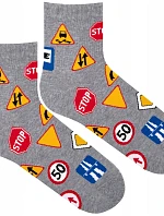Ponožky Avangard dopravní značky šedé - Milena