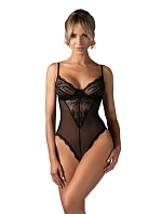 Dámské body Perisia Crotchless Teddy černé - Obsessive