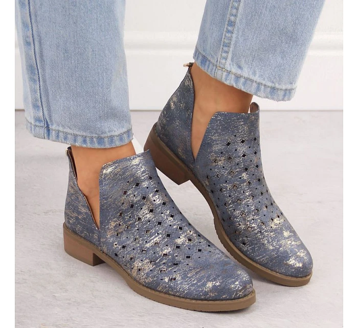 Dámské boty W SA62-102 SAN12D modré - M.Daszynski Dámské boty W SA62-102 SAN12D modré - M.Daszynski