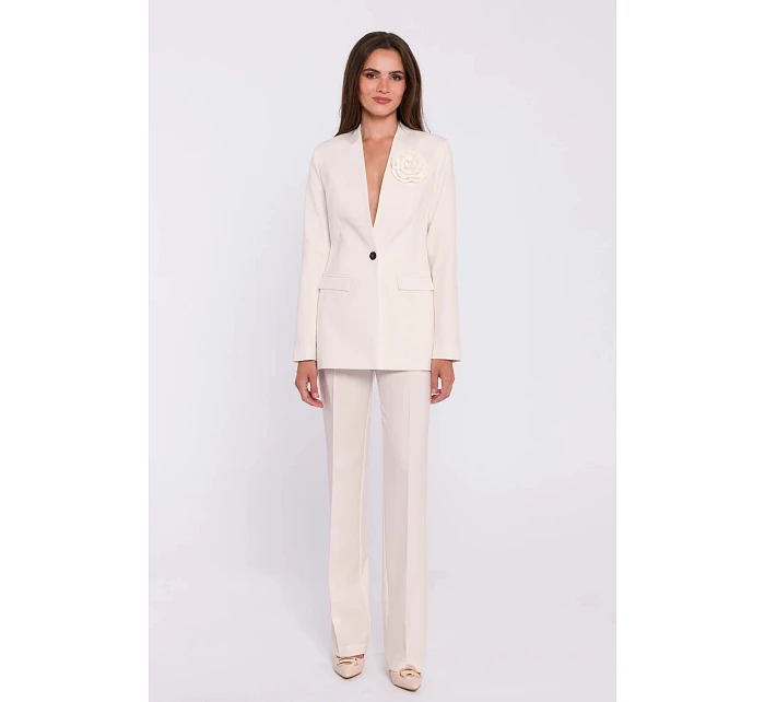 Dámské kalhoty S371 slonovinová - Stylove Dámské kalhoty S371 slonovinová - Stylove