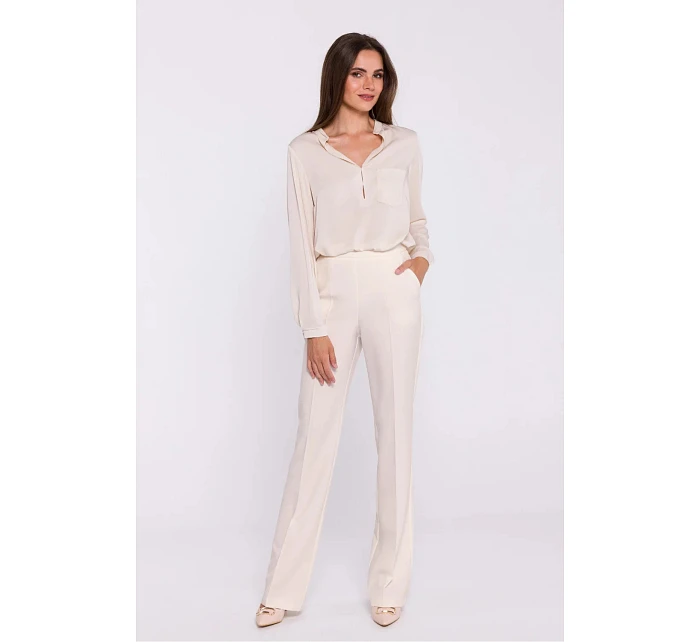Dámské kalhoty S371 slonovinová - Stylove Dámské kalhoty S371 slonovinová - Stylove