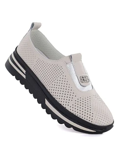 Dámské kožené boty LR61-7092 béžové - S.Barski