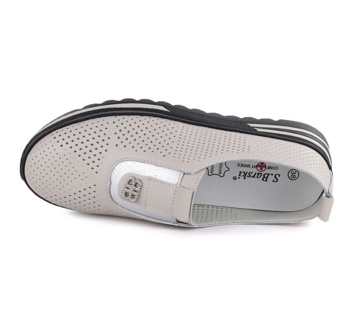 Dámské kožené boty LR61-7092 béžové - S.Barski Dámské kožené boty LR61-7092 béžové - S.Barski