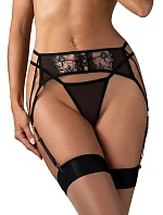 Svůdný podvazkový pás Vila Blanes Garter Belt černý - Obsessive
