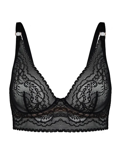 Krajková podprsenka s kosticí model 22206997 černá - MEDIOLANO