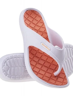 Dámské žabky Alema W 92800399946 bílo-lososová - Aquawawe