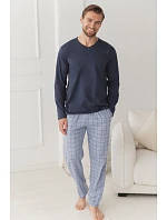 3670 PIŻAMA MĘSKA DŁUGA DORIAN 5XL-6XL