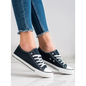 Trendy dámské modré  tenisky bez podpatku