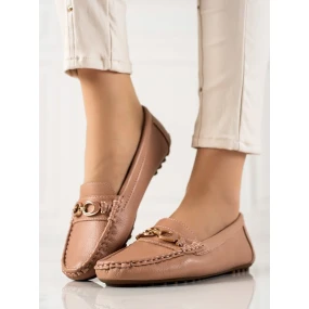 Klasické mokasíny dámské hnědé bez podpatku Klasické mokasíny dámské hnědé bez podpatku