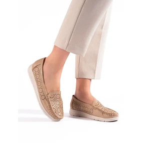 Pěkné  mokasíny dámské zelené bez podpatku