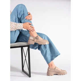 Originální dámské mokasíny hnědé platforma Originální dámské mokasíny hnědé platforma