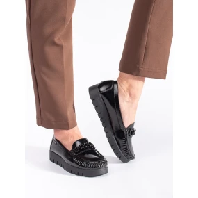 Designové černé polobotky dámské platforma Designové černé polobotky dámské platforma