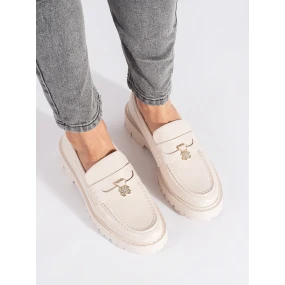 Luxusní mokasíny dámské hnědé platforma Luxusní mokasíny dámské hnědé platforma