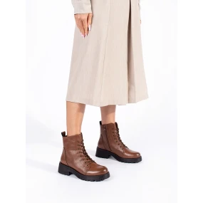 Zajímavé kotníčkové boty dámské hnědé platforma Zajímavé kotníčkové boty dámské hnědé platforma