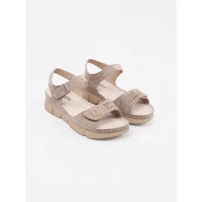 Moderní hnědé  sandály dámské platforma