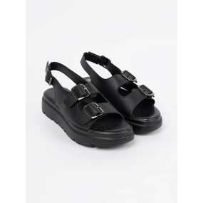 Exkluzívní dámské černé  sandály platforma