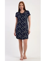 Dámská noční košile s krátkým rukávem Motýlci