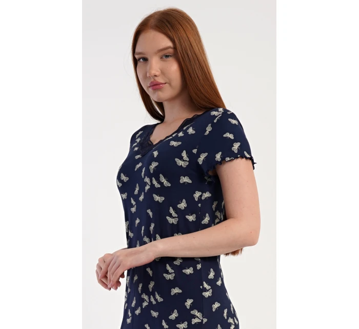 Dámská noční košile s krátkým rukávem Motýlci Dámská noční košile s krátkým rukávem Motýlci