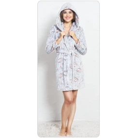 Dámský župan krátký s kapucí model 5446725 - Vienetta