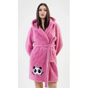 Dámský župan krátký s kapucí Panda Dámský župan krátký s kapucí Panda