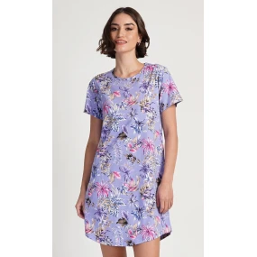 Dámská noční košile s krátkým rukávem model 19902956 - Vienetta Dámská noční košile s krátkým rukávem model 19902956 - Vienetta
