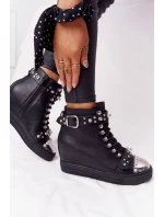 Boty na klínovém podpatku model 189745 Step in style Boty na klínovém podpatku model 189745 Step in style