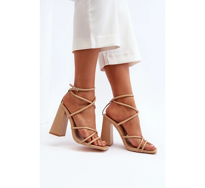 Sandály na podpatku model 193935 Step in style Sandály na podpatku model 193935 Step in style
